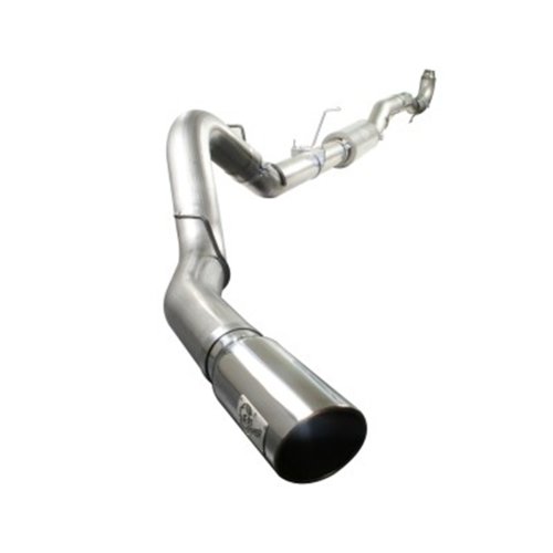 aFe 49-44035-P MACH Force XP 5 Down-Pipe Back Exhaust System with Polished Tip for GM Diesel Trucks V8 6.6L Exhaust & Emissions AfE Power 49-44035-P