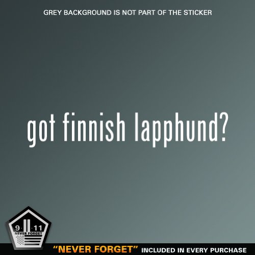(2x) Got Finnish Lapphund - Decal - Die Cut - Vinyl Decals RAYD Workshop G2649-WHT-2