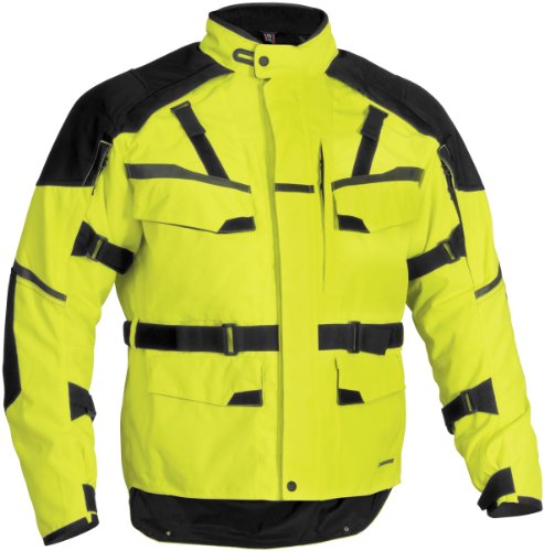 Firstgear Jaunt 12 Jacket , Gender: Mens/Unisex, Primary Color: Yellow, Size: Lg, Distinct Name: DayGlo, Size Modifier: Tall, Apparel Material: Textile FTJ.1303.03.M010 Jackets & Vests Firstgear FTJ.1303.03.M010
