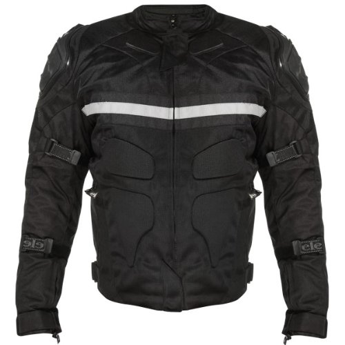 Xelement CF-751 Mens Black Motorcycle Breathable Level-3 Armored Tri-Tex Jacket - 4X-Large Jackets & Vests Xelement 337897