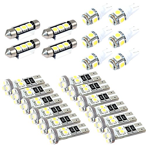 White LED Interior Kit for Audi S5/A5 2008-2013 (Pack of 22) Interior & Convenience Bulbs AGT For-Audi S5/A5 08-13