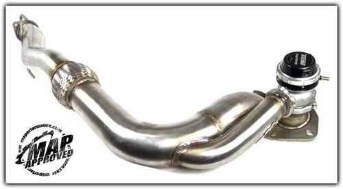 MAP Stainless Steel Turbosmart CompGate 40 Wastegate Eliminator Downpipe Evo 8/9 - External Dump Wastegates MAP VO-O2E-CG40-VTA