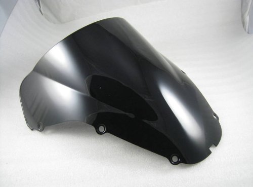 New Aftermarket Double Bubble Racing Motorcycle Windshield ABS Top Quality Plastic Material Windscreen For Honda CBR 900RR 929 2000-2001 Black Windshields & Accessories Neverland-motor M01-H-07-B