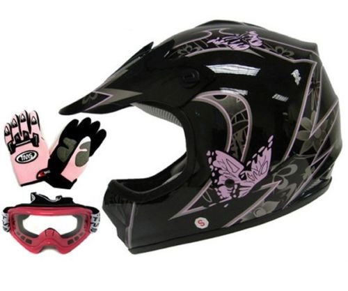 Helmets TMS &HY601Black/Pink-BF+AS10P+GV-MY-KID-PINK