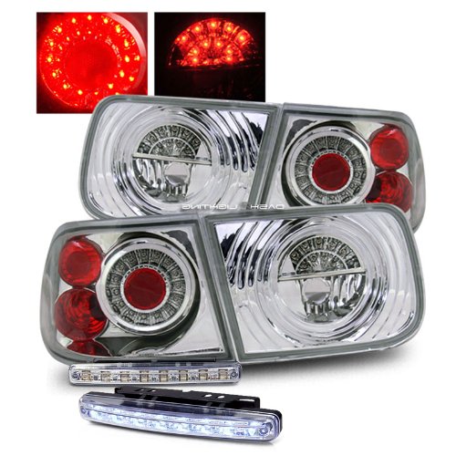 Brake & Tail Light Assemblies RXMOTOR 03-HC962DTLEDG2AC+CBL-DRL-8LED-C