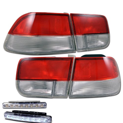 Brake & Tail Light Assemblies RXMOTOR 03-HC962DTLRC-SET+CBL-DRL-8LED-C
