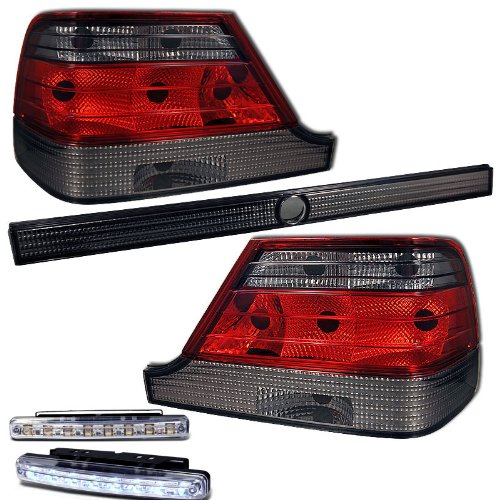 Brake & Tail Light Assemblies RXMOTOR 03-MBZS9799TLRS+CBL-DRL-8LED-C