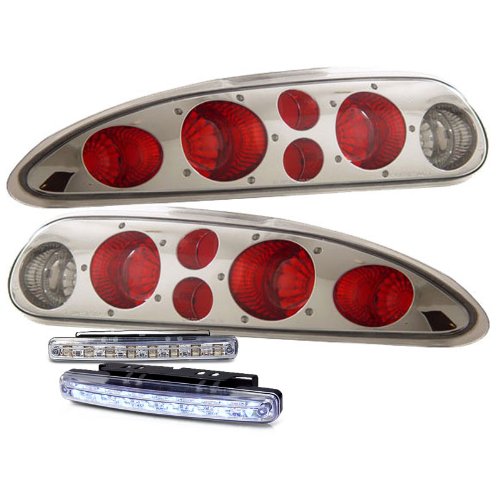 Brake & Tail Light Assemblies RXMOTOR 03-CO9301TLA+CBL-DRL-8LED-C