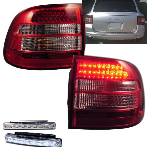 Brake & Tail Light Assemblies RXMOTOR 03-PC03TLED+CBL-DRL-8LED-C