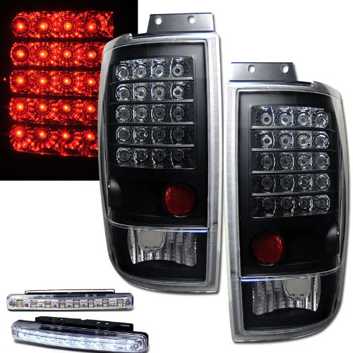 Brake & Tail Light Assemblies RXMOTOR 03-FE9702TLALEDJM+CBL-DRL-8LED-C
