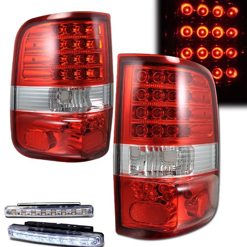 Brake & Tail Light Assemblies RXMOTOR 03-FF2004LED+CBL-DRL-8LED-C