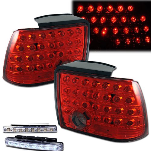 Brake & Tail Light Assemblies RXMOTOR 03-FM9904TLEDRS+CBL-DRL-8LED-C