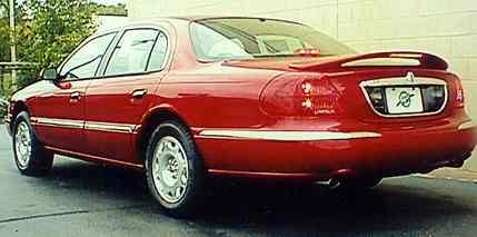 Lincoln Continental Rear Spoiler 1998 1999 2000 2001 2002 - Painted - FL Toreador Red Metallic Body Razzi C_Razzi-1237-73L_27