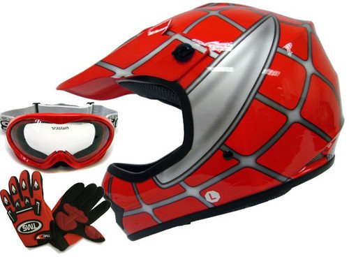 Helmets TMS &HY-601-KIDS-RED-NET+AS10-R+GV-MY-KID-R