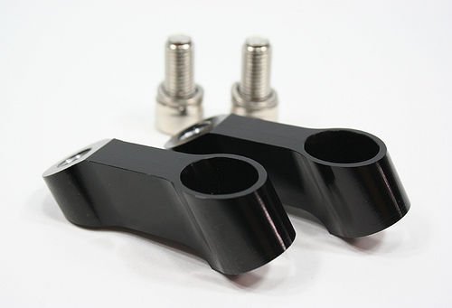 10mm Mirror Riser Extender Adapter Ducati Monster S2R Handlebar Accessories Gas Cap Dude MRX (+ -) 10MM - BLACK - 4 OZ