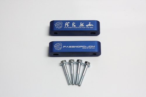 Password JDM Billet Aluminum Hood Risers 1990-2001 Acura Integra - Blue Cover Bolts PasswordJDM PWBHR-UNV-BLU