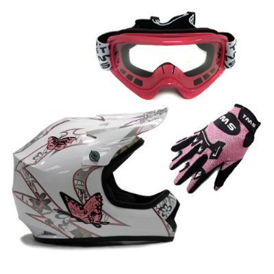 Helmets TMS &HY-601-White/Pink-BF-S+AS10-P+GVMYKD-P