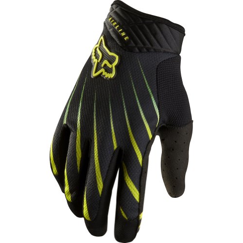 Fox Racing Airline Men's MotoX Motorcycle Gloves - Black/Green / X-Large Gloves Fox Racing 01090-151-XL-AMA