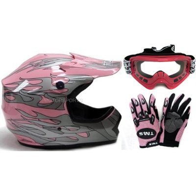 Helmets TMS &HY-601-PinkFlame-M+AS10-P+GV-MY-KID-P