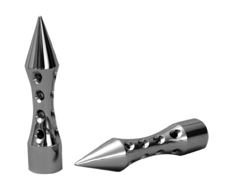 Spike Chrome Silencer Assassin SMT Toe Pegs (Shifter & Brake) for Harley-Davidson & custom-built motorcycles Foot Pegs SMT Machining TP-HAR-C-AS-05