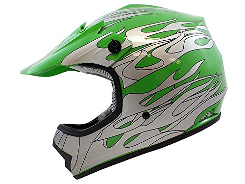 Helmets TMS &HY-601-GreenFlame-L