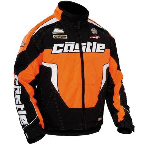 2013 Castle Bolt Snowmobile Jackets - Orange - Medium Jackets & Vests Castle 70-1554