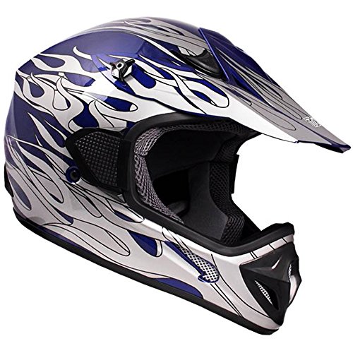 Helmets TMS &HY-602-BlueFlame-M