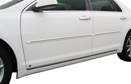 2008-2012 Chevrolet Mailbu Body Side Moldings (Antique Bronze Metallic 53/WA317N) with Chrome Insert Side Bodysidemoldings CF-MAL08-53/WA317N-Dawn