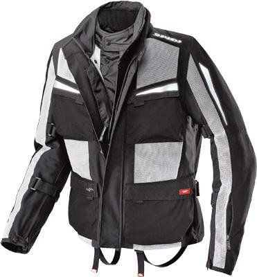 Spidi Sport S.R.L. Net Force H2Out Jacket , Size: Lg, Distinct Name: Black/Gray, Gender: Mens/Unisex, Apparel Material: Textile, Primary Color: Black D100-010-L Jackets & Vests Spidi D100-010-L