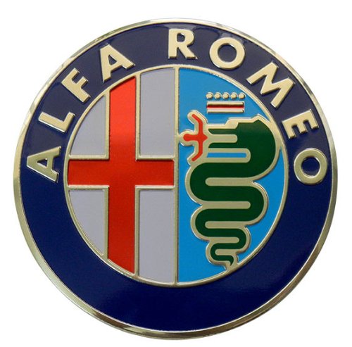 Alfa Romeo Large Thin Embossed Aluminum Emblem Logo Badge Crest Shield for Hood Trunk Fender New Rare Bumper Stickers, Decals & Magnets Unknown 300-ERPALFAEMBLEM