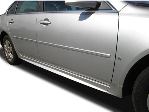 2008-2013 Chevrolet Impala Body Side Moldings (Aqua Blue Metallic 61/WA638R) with Chrome Insert Side Bodysidemoldings CF-IMP08-61/WA638R-Dawn