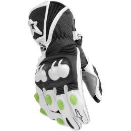Alpinestars GP-M Leather Gloves - Medium/Black/White/Green Gloves Alpinestars 3320-0408