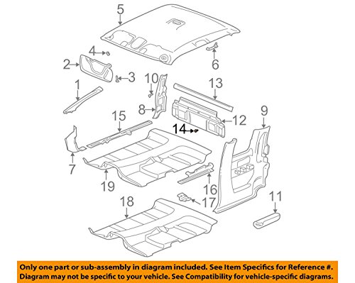 Interior Accessories General Motors 11588650