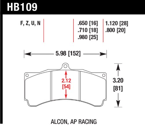 Brake Pads Hawk HB109N.650