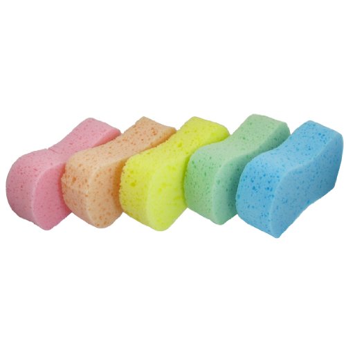 Amico 5 Pcs Assorted Color 8 Shape Cleaning Sponge Pad for Auto Cars Sponges & Mitts Amico a12070700ux0165