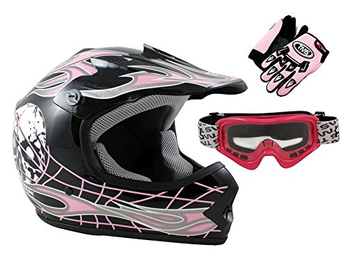 Helmets TMS &HY-601-PinkSkull#15-M+AS10-P+GVMY-KID-P