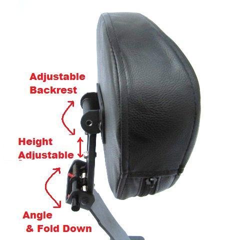 Fully Adjustable Driver's Backrest for '10+ Victory Cross Roads & Cross Country Complete Seats Cavalry Customs xFA23