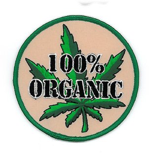 Novelty Iron On Pot Leaf Weed Patch - 100% Organic Weed Pot Leaf Applique Bumper Stickers Hat Shark PH518