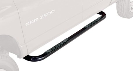 CSI SB2009B 3 Black Powder Coated Side Bar - 2010-13 Dodge Ram 2500/3500 Mega Cab Body CSI SB2009B