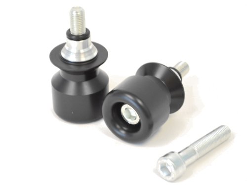 KAWASAKI ZX6 ZX6R ZX6RR ZX9R ZX10-R ZX12-R ZX14 NINJA EX600 ZZR600 BLACK SWINGARM SPOOLS SLIDERS Body & Frame Parts KapscoMoto 701-0700-KAW