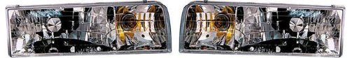 QP L0547/8-a Lincoln Town Car Passenger/Driver Lamp Assembly Headlight 2-pc Pair Headlight Bulbs Aftermarket F5VY13008A