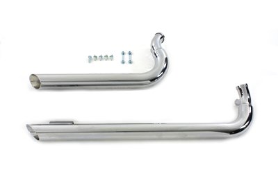 Motorcycle Exhaust Drag Pipe Set Slash Cut Complete Systems VTWINN 30-0383