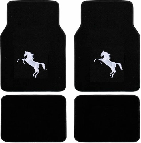 Universal Fit U.A.A. INC. white pony 4pc MATS