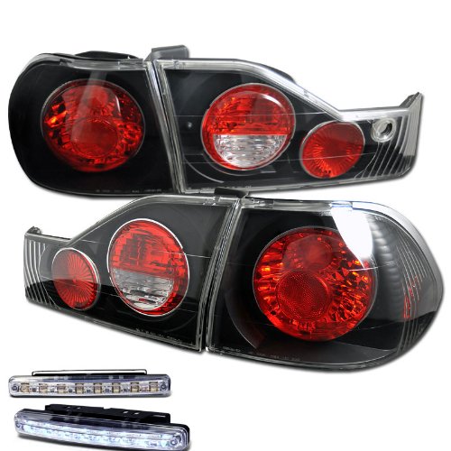 Brake & Tail Light Assemblies RXMOTOR 03-HA9800TLA4DG2JM+CBL-DRL-8LED-C