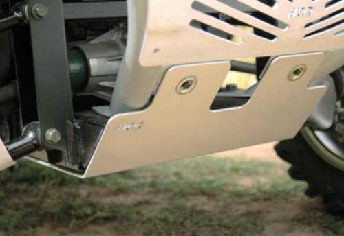 Yamaha Rhino 450 / 660 / 700 Front Lower Aluminum Skid by HCR. Black or Silver. RHI-01000 Skid Plates HCR RHI-01000-SL