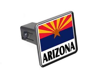 Arizona Flag - 1 1/4 inch (1.25) Tow Trailer Hitch Cover Plug Insert Hitch Covers Graphics and More TH0828_S