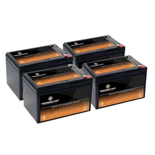 12V 12AH SLA Battery replaces cb12-12 np12-12 bp12-12 es12-12 ub12120 - 4PK Batteries Chrome Battery SLA-12V-12AH-T2