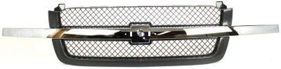 Evan-Fischer EVA17772019931 Grille Assembly Grill Plastic shell and insert Textured black With chrome center bar Bumper Covers Evan-Fischer Auto Parts EVA17772019931