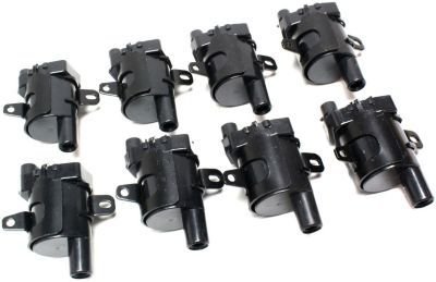 Evan-Fischer EVA13872036870 Ignition Coil Set of 8 Standard Type pack 1 per cylinder 12 volts Post 4-prong male terminal Coils Evan-Fischer Auto Parts EVA13872036870