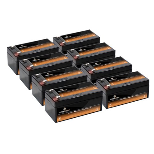 12V 3.4AH SLA Battery replaces wp3-12 bp3-12 pc1230 - 8PK Batteries Chrome Battery SLA-12V-3.5AH-T1